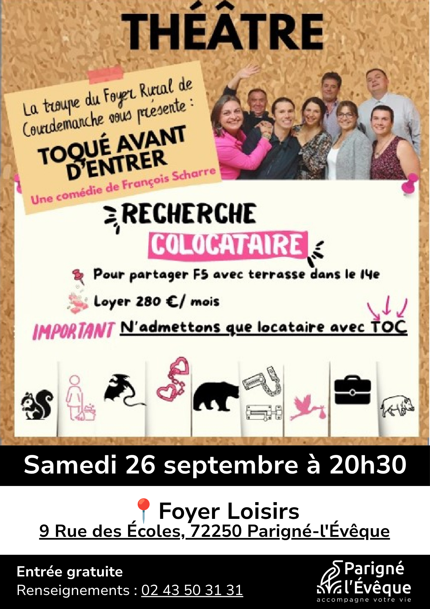 Affiche du spectacle "Toqué avant d'entrer"